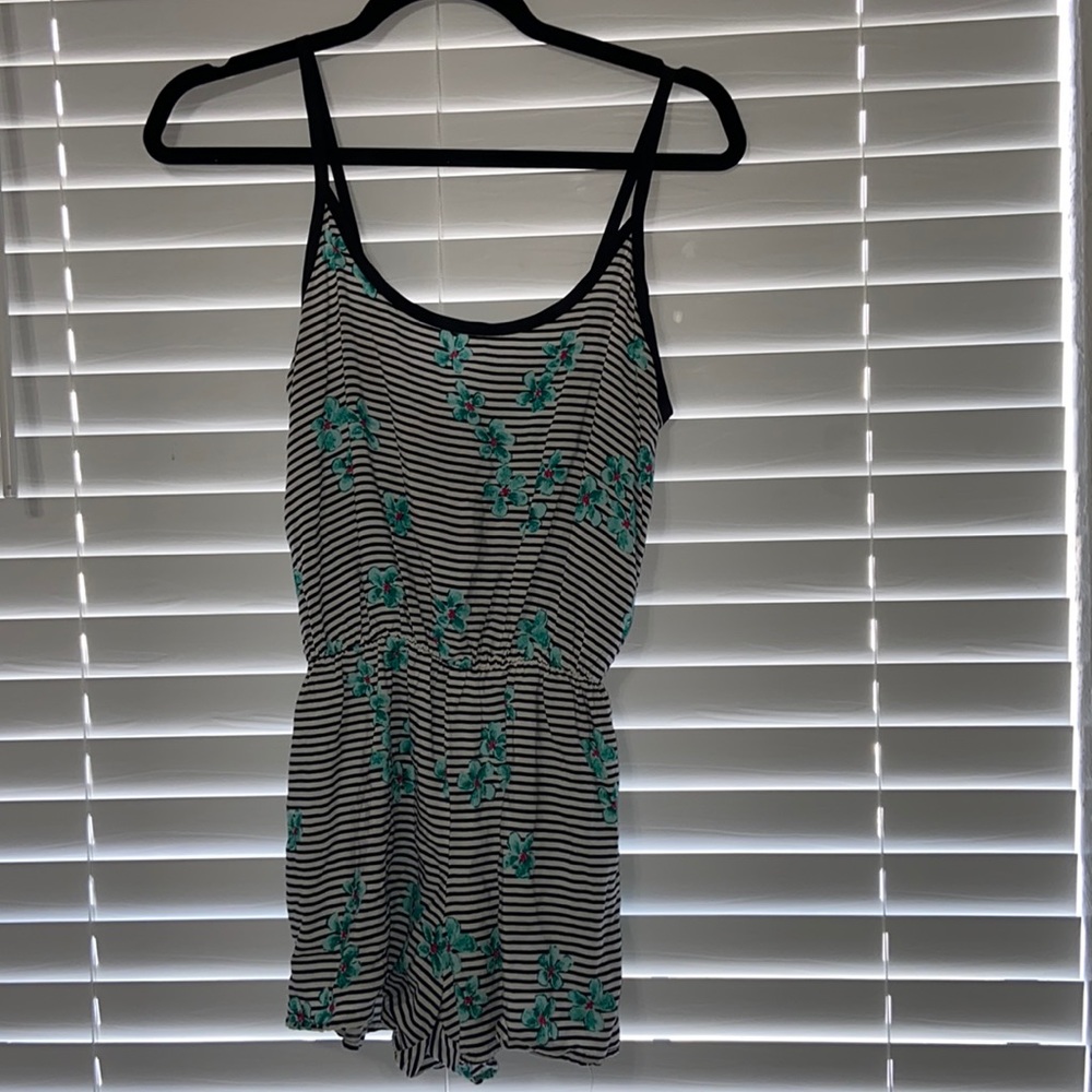 Striped Floral Romper